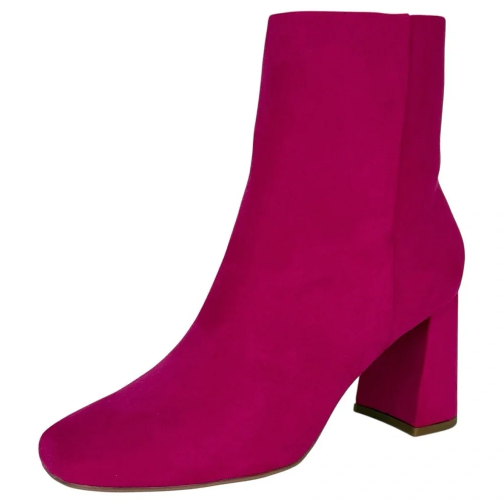 Sugar Element Fuschia Microsuede Womens Ankle Boots Size 7M - Picture 2 of 14
